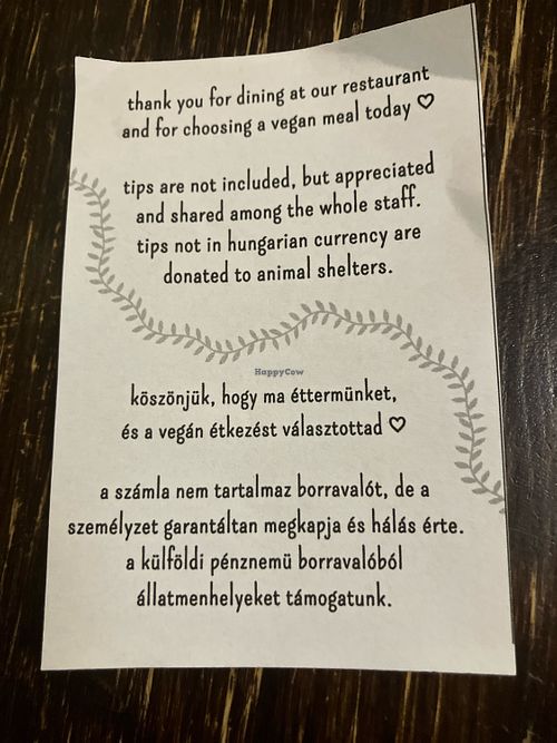   at Kozmosz Vegan Etterem in Budapest