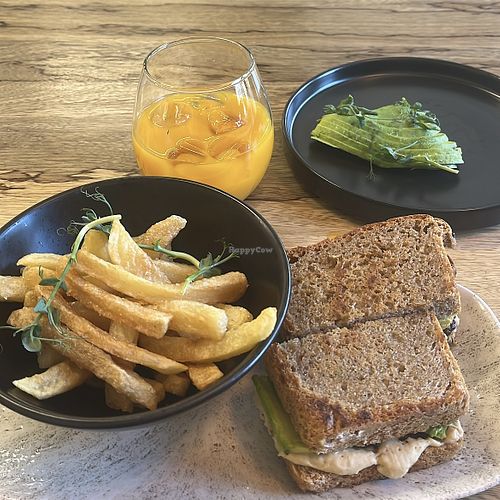 Veggie Sandwich and fries  at The Bee-stro in Western Cape