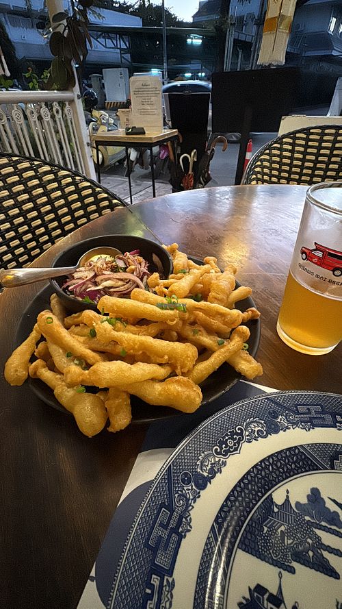 Fried mushrooms.   at Baan Landai in Chiang Mai