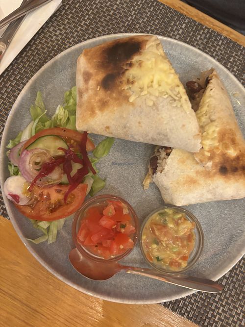 Soya mince burrito   at Los Burritos  in Boston