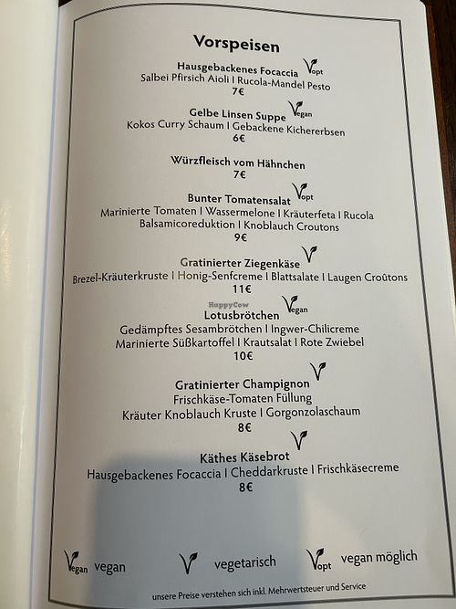 Vorspeisen vegetarisch und vegan  at Restaurant Käthe in Mecklenburg-vorpommern
