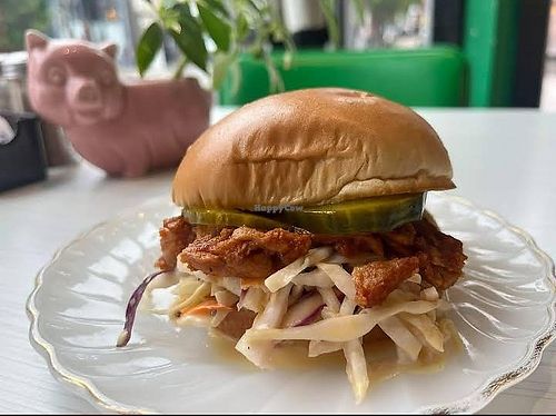 Amazing Vegan BBQ sandwich! 😋 at The Park Diner - Northside in Cincinnati