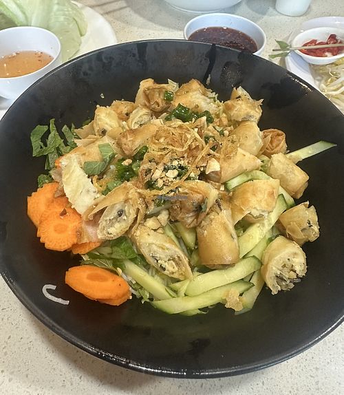 Full of goodness vermicelli bowl rice paper  at Pho Hung Vuong Saigon in Footscray