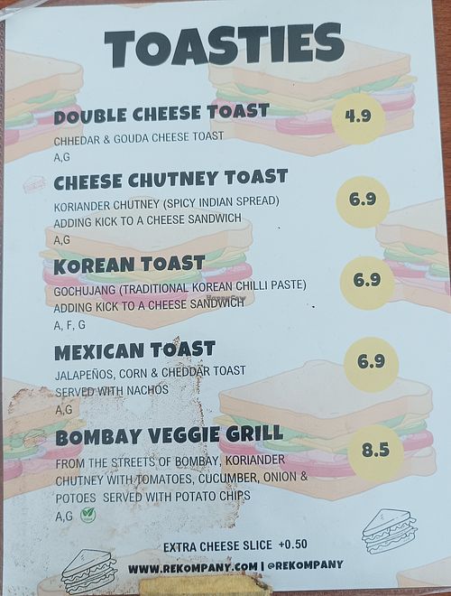 Savoury item menu at re:kompany  in Vienna