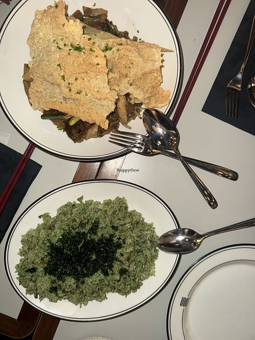 black bean rice noodles & kale fried rice  at Moonhouse in Balaclava