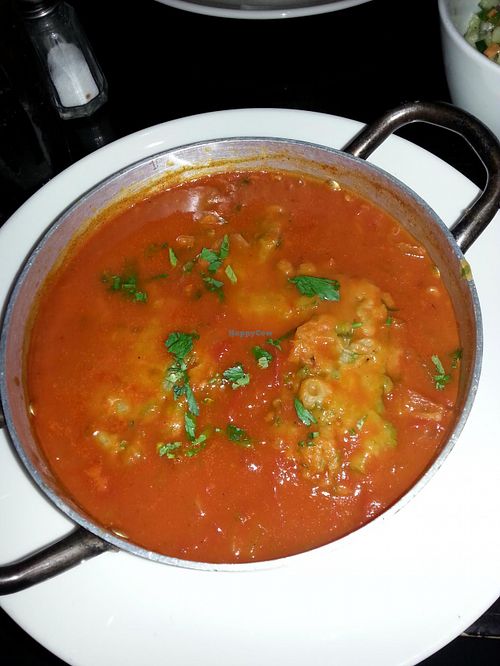 delicious vegetable-patty in Tomato at Café Schneor in Tel Aviv