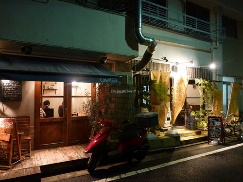 Restaurant front (it's the one on the right) at Komenoko in Tokyo