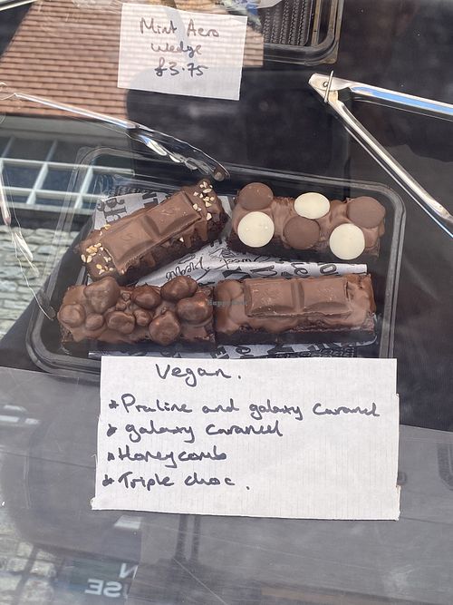 Vegan selection at stall at Clarks Village, Street  at Sean the Chef in Shepton Mallet