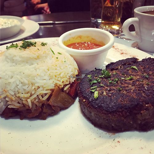 lentil steak at Caprice Cafe in Paris