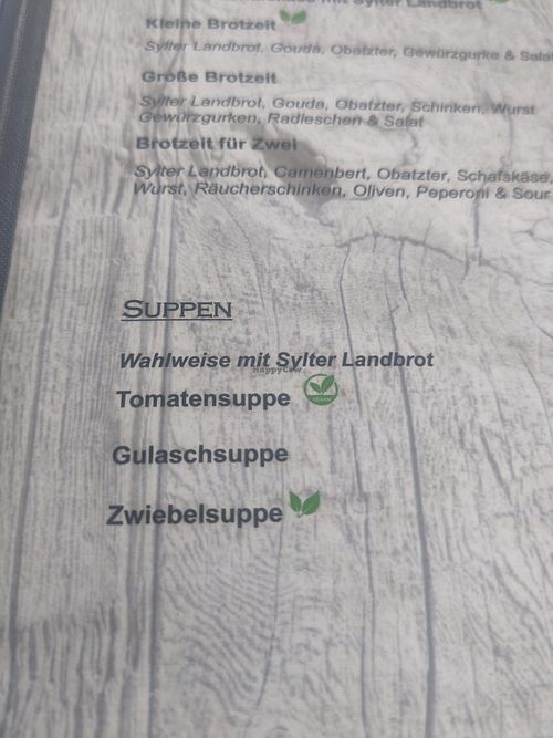 Onion soup not vegan anymore at Fasan Stube in Hamburg