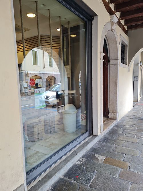 Outside of the shop at Gelateria Antica Porta in Cittadella