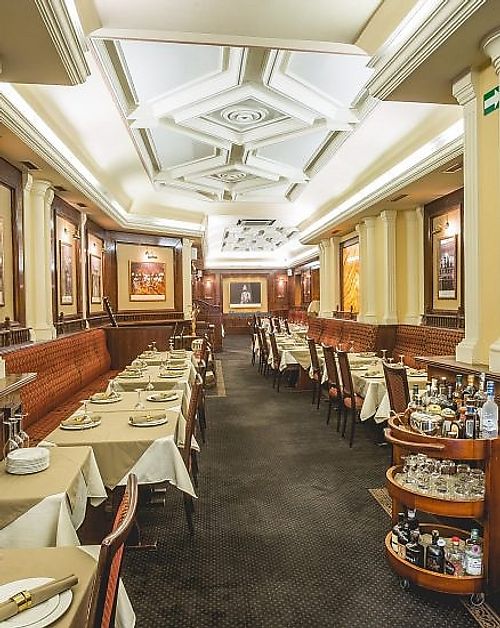 The decor of the restaurant.  at Indian Palate in Budapest