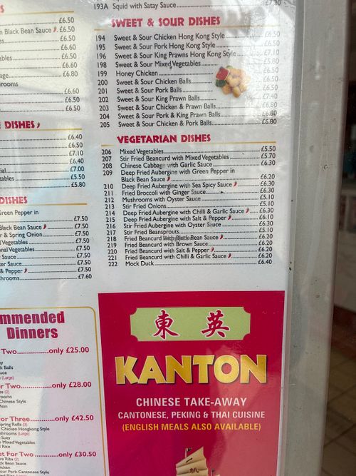 Veggie dishes   at Kanton in Cromer