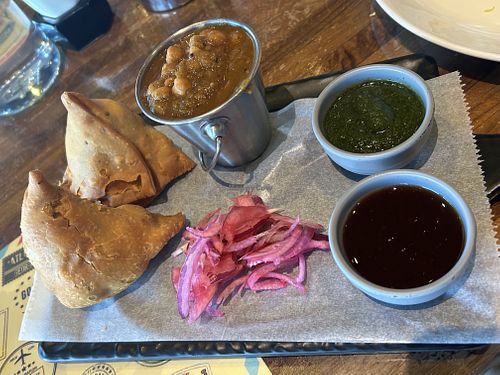 Punjabi samosas  at Kailash Parbat  in Chino Hills