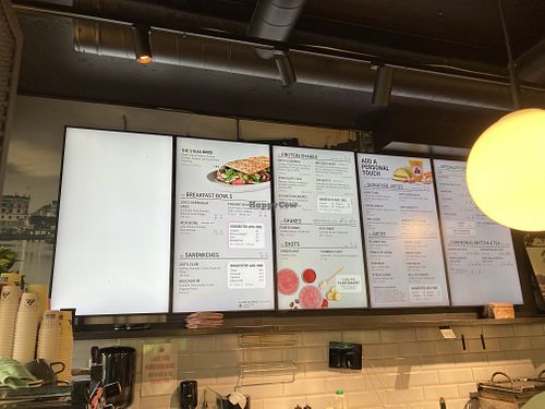 Menu options   at Joe & the Juice - Oscars gate in Oslo