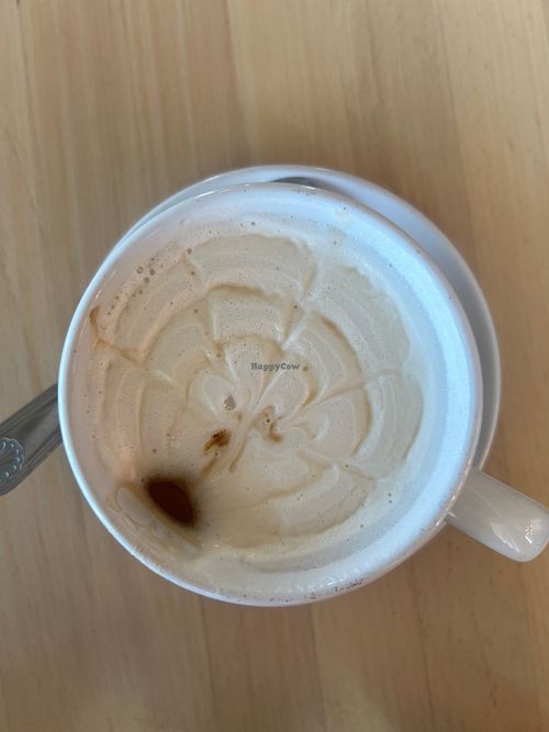 The soy milk was so foamy I thought it was whipped cream. So yummy.   at Cat Island Coffee in Pass Christian