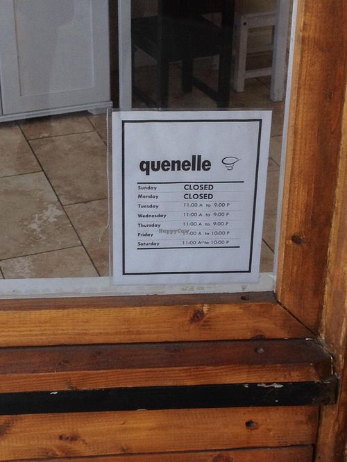 Hours at Quenelle in Burbank