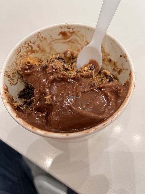 Chocolate one and coffee Oreo-double kiddie  at scoop ice cream in Maryland