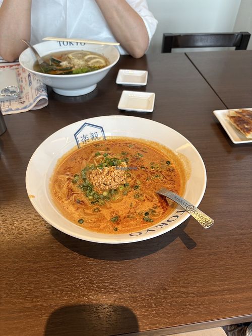 Vegan DanDan Noodles  at Rakkan Shimokitazawa in Tokyo