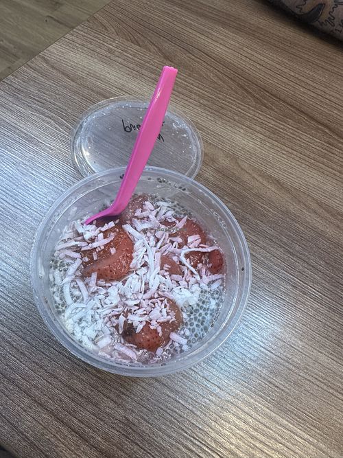 chia seed pudding made with almond milk   at Route 66 Coffee And Boba in Edgewood