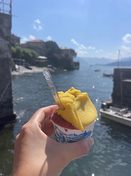 Gelato by the water  at Riva Galentaria in Varenna