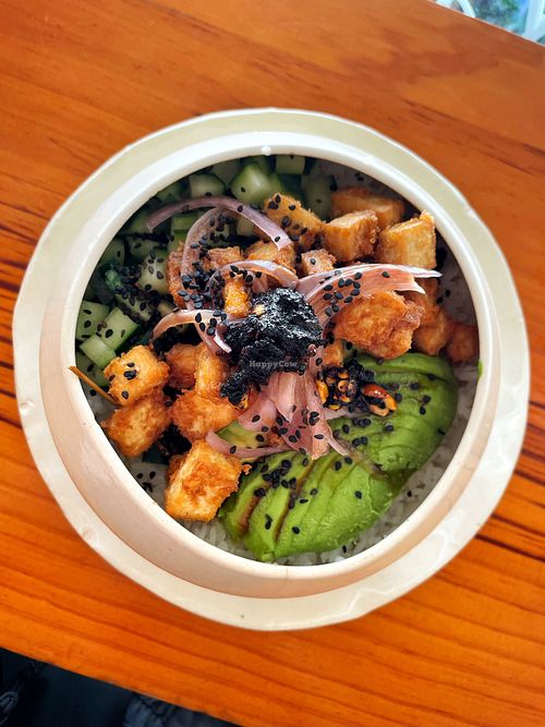 Tofu poke bowl 150P  at Delirio Coffee & Poke in Quintana Roo