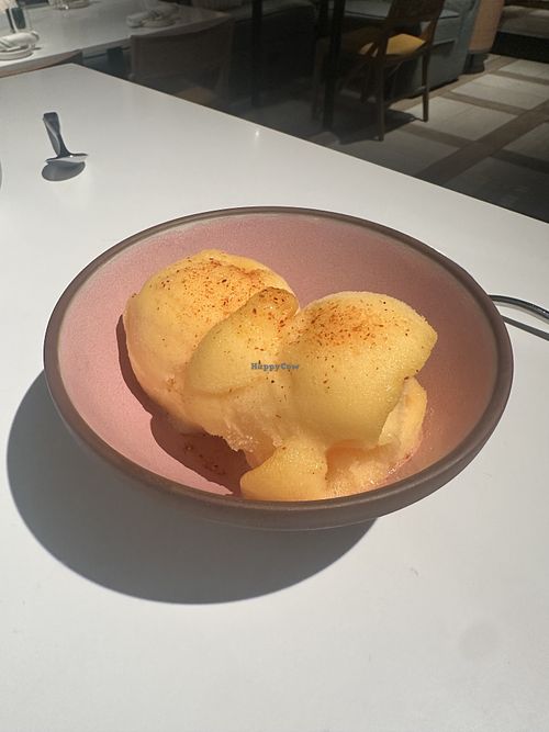 Mango sorbett  at The Surfing Fox in Santa Monica