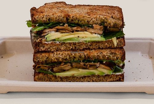truffle mushroom sandwich at Less than usual in العاصمة