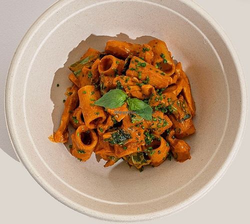 vegan marry me pasta at Less than usual in العاصمة