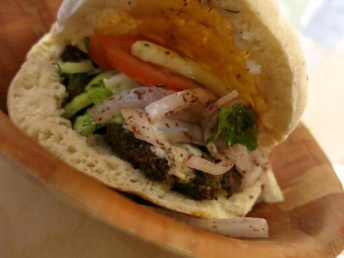 Falafel sandwich at Falafel Tof in Antwerpen