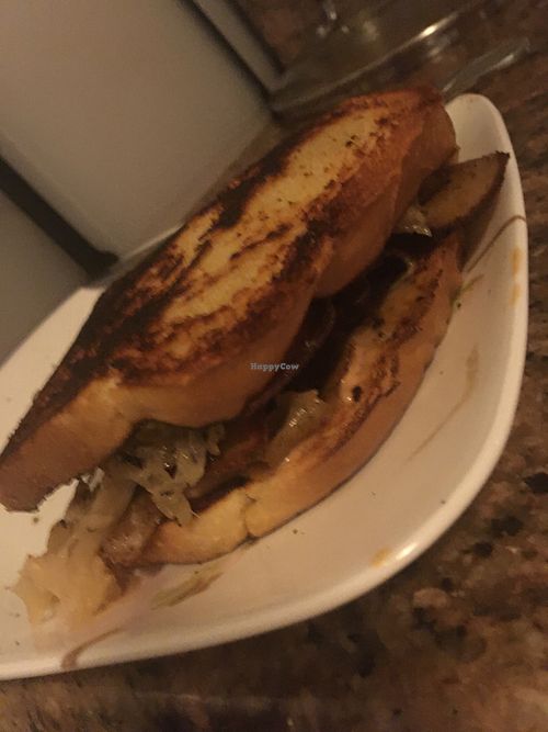 They started offering ingredients during shutdown - here’s a homemade panini with their seitan and thousand island! at Native Foods - Point Loma in San Diego