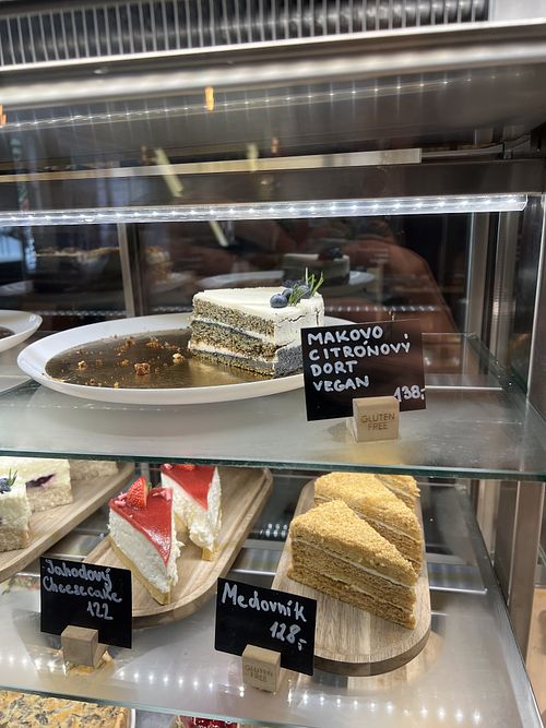 popppy seeds vegan cake   at Rest Cafe in Hlavní Město Praha