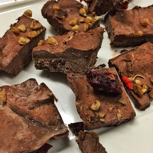 Chocolate fudge (vegan) at Veggiesaurus in The Hague