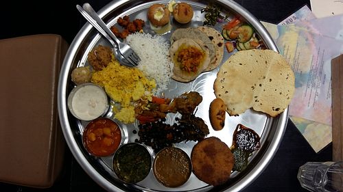 A special: thali. at Veggiesaurus in The Hague