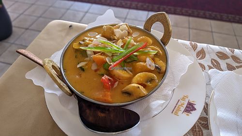 Mixed Vegetable Curry with mango sauce at Taj Mahal Indisches Restaurant in Nordrhein-westfalen