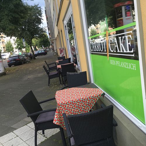 outside at Carrot Cake in Dusseldorf