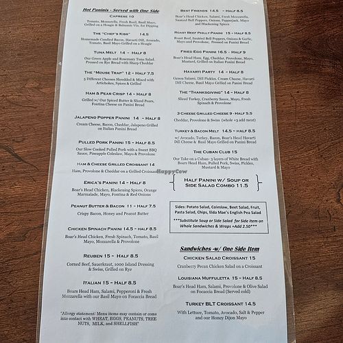 Main menu page 2 at Nutmeg's Cafe in Sebring