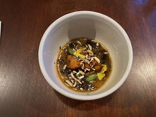 Vegan tasting menu  at Baroo in Los Angeles