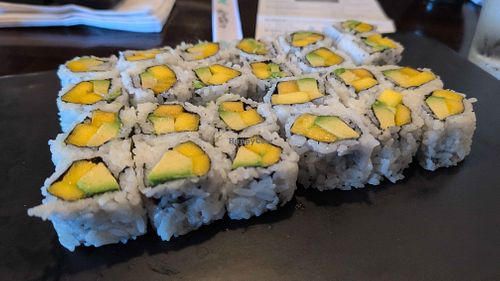 Four mango avocado rolls at Miya Sushi in Jacksonville