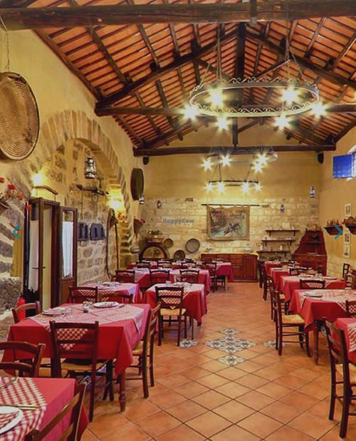 Many vegan options including a full vegetarian/vegan menu   at Duca di Castelmonte in Trapani