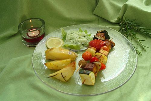 Vegetarian and vegan mediterranean dishes at Pension Cherry Blossom in Liznjan