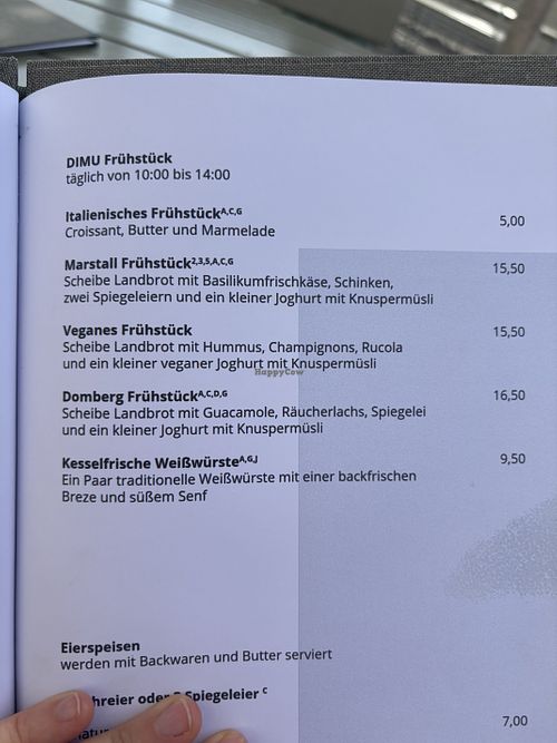 Vegan Breakfast  at DIMU Restaurant in Bayern