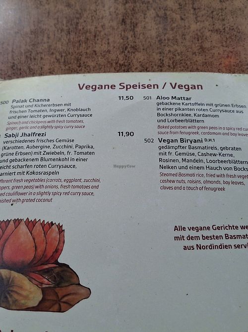 Vegan options at Amber in Berlin