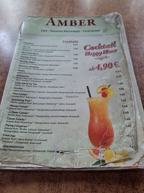 State of their menus...😅 at Amber in Berlin