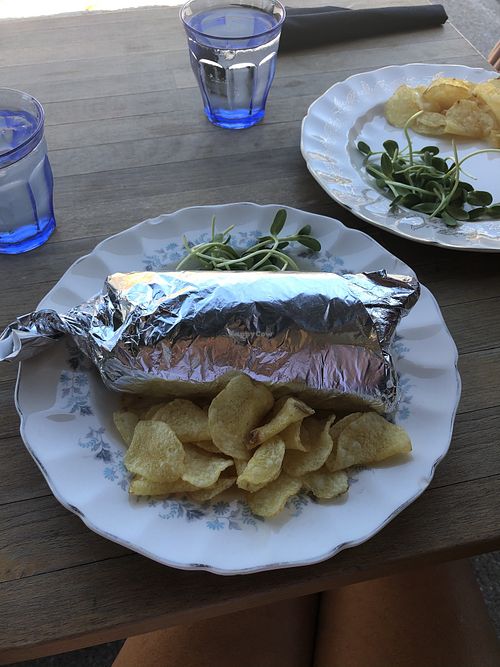 How the falafel arrived.  at The Bicycle Cafe in Flesherton