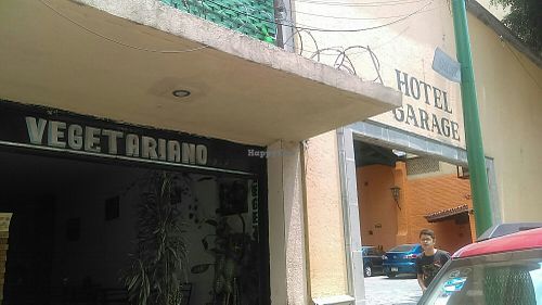 Esta justo al lado del hotel garage. at Comedor Vegetariano in Mexico City