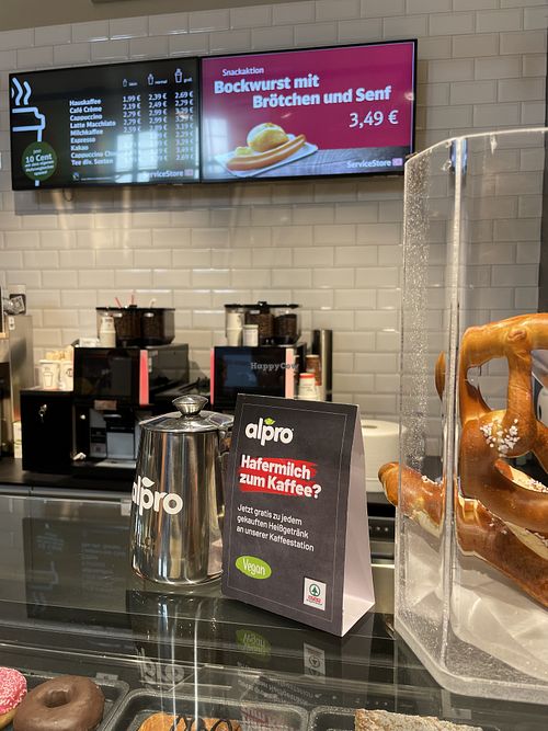 Alpro oat milk  at Service Store Deutsche Bahn in Berlin