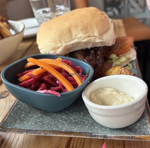 Mushroom burger   at Hideaway @ The House of Food ltd in Bridlington