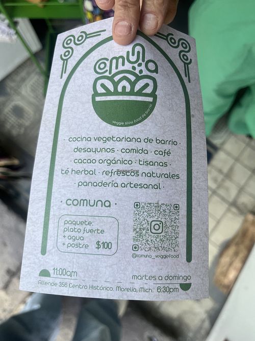  Ofrece también paquetes   at Comuna Veggie Slow Food de Barrio in Morelia