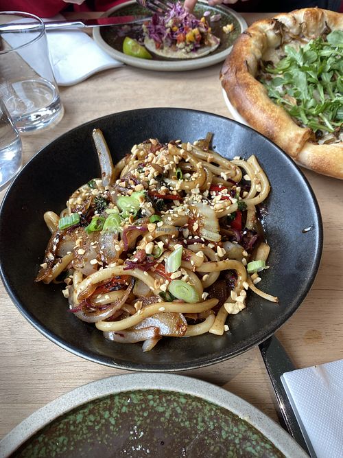 Vegan udon   at The Boss Kitchen & Bar in Banff